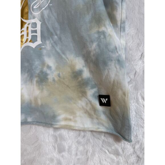 NWT Wild Collective x MLB Gold Detroit Tigers Washed Tie-Dye Muscle Tank Top Med - Picture 11 of 14
